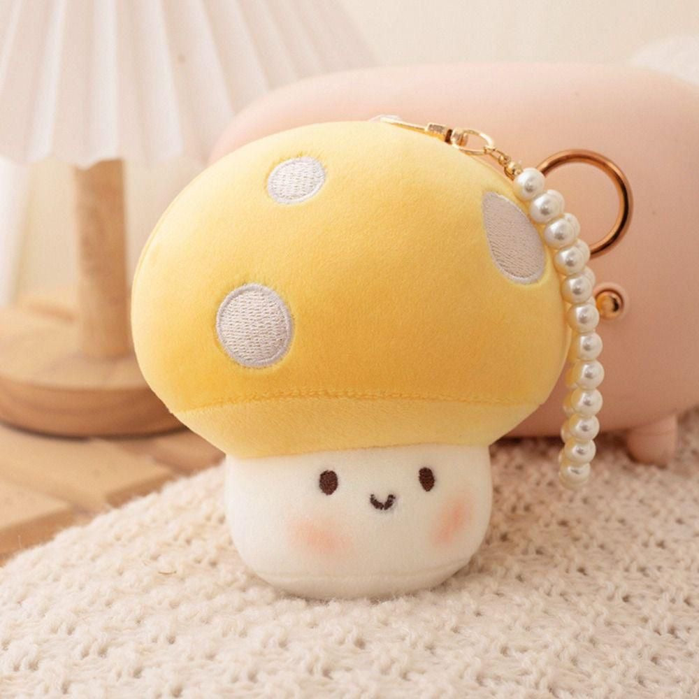 Mashroom Teddy bears with Pearl bracelet.